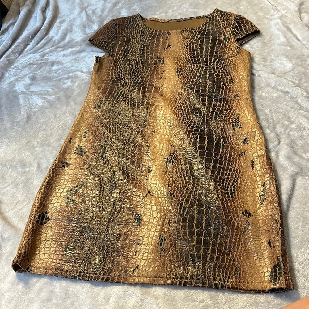 Custo Barcelona faux snakeskin dress